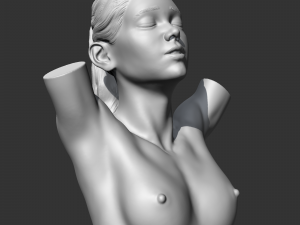 CH girl bust N 3D print model Modello di stampa 3D