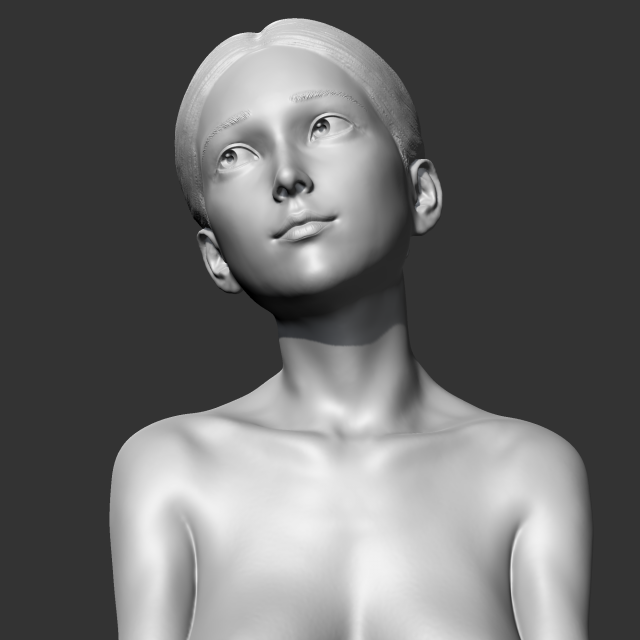 CH girl bust P 3D print model Model do druku 3D .c4d .max .obj .3ds .fbx .stl .blend 
