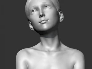 CH girl bust P 3D print model 3D Print Model