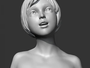 CH girl bust R 3D print model 3D Print Model