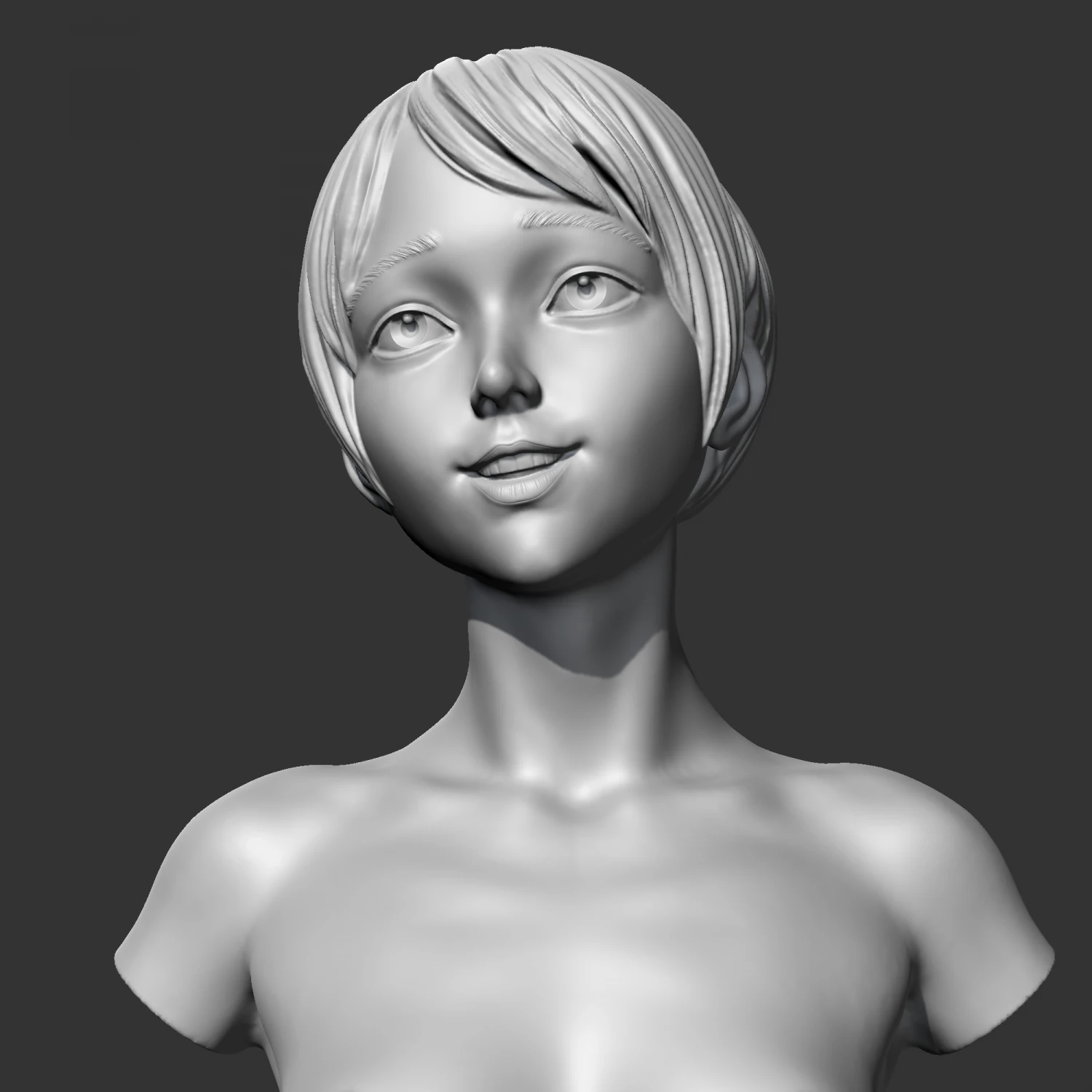 CH girl bust S 3D print model 3D Print Model .c4d .max .obj .3ds .fbx .stl .blend 