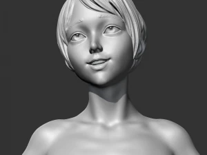 Busto de menina CH S Modelo de impress&atilde;o 3D Modelo de Impressão 3D