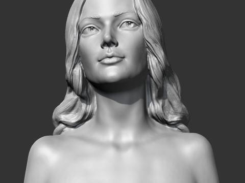 CH girl bust T 3D print model Modelo de Impressão 3D
