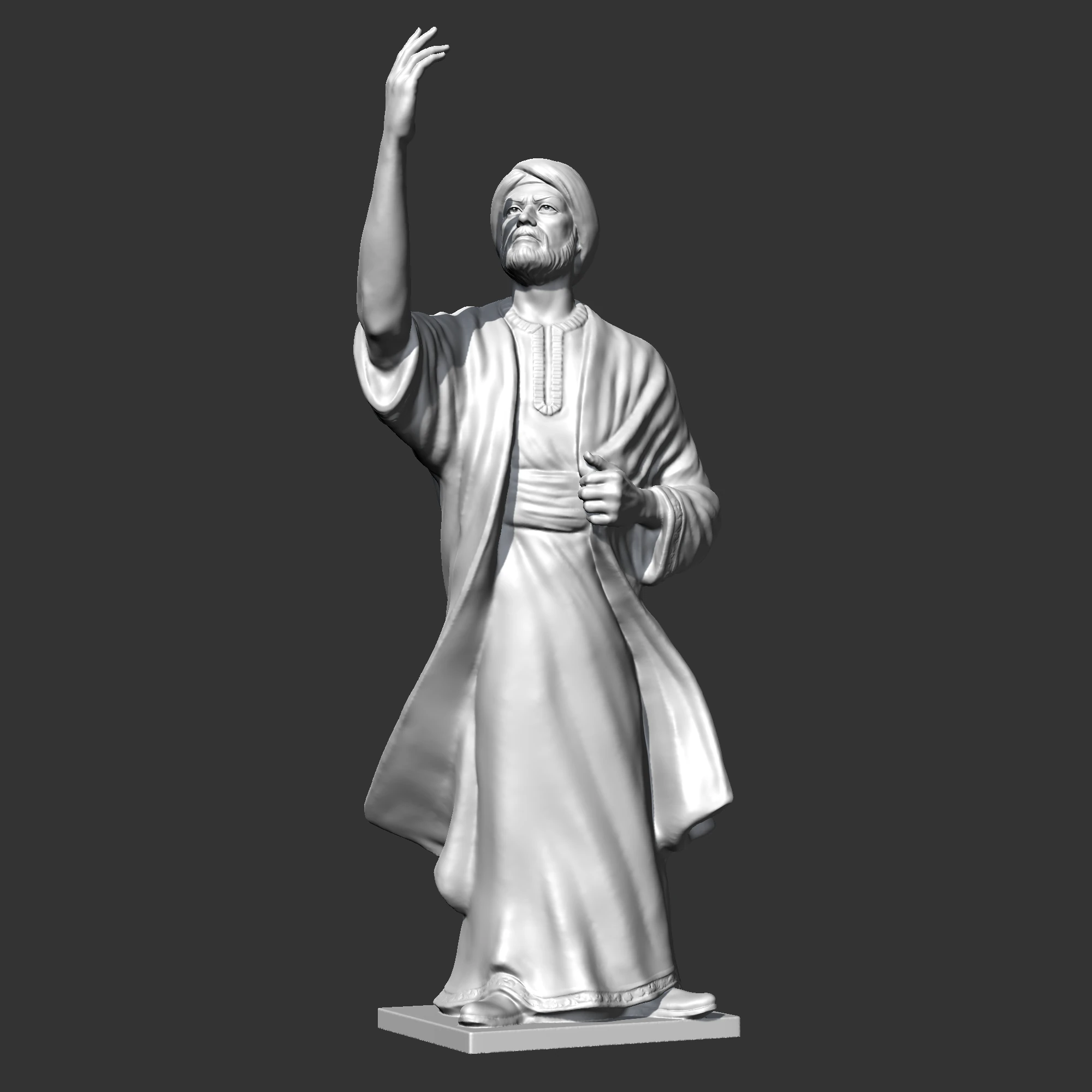 Al Mutanabi Statue 3D print model 3D Print Model .c4d .max .obj .3ds .fbx .stl .blend