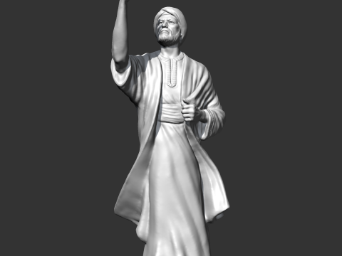 Al Mutanabi Statue 3D print model Modelo de Impressão 3D