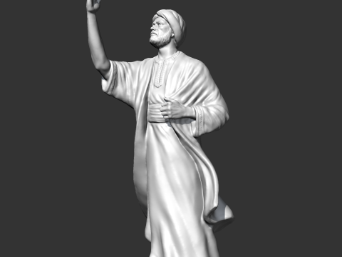 Al Mutanabi Statue 3D print model Model Cetak 3D