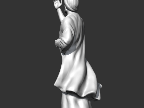 Al Mutanabi Statue 3D print model Model Cetak 3D