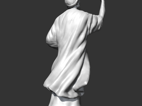 Al Mutanabi Statue 3D print model Model Cetak 3D