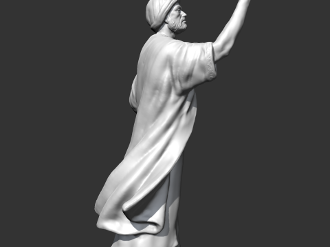 Al Mutanabi Statue 3D print model Model Cetak 3D