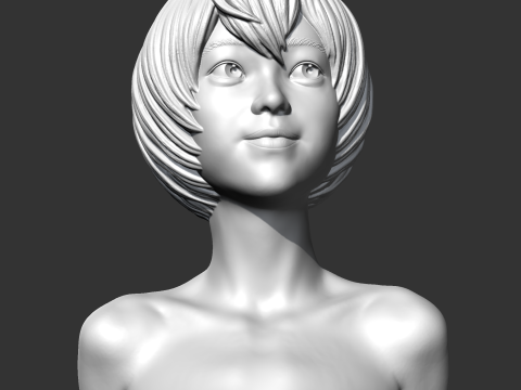 SC girl bust A 3D print model 3Dプリントモデル