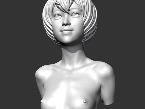 SC girl bust A 3D print model Modèles 3D en vedette