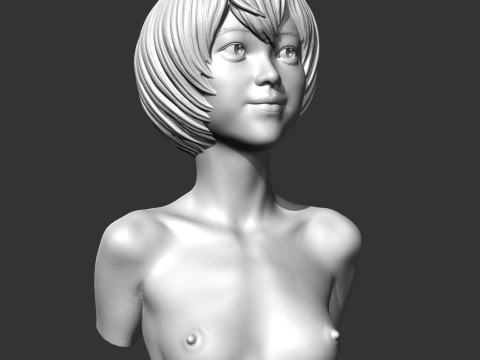 SC girl bust A 3D print model Modèles 3D en vedette