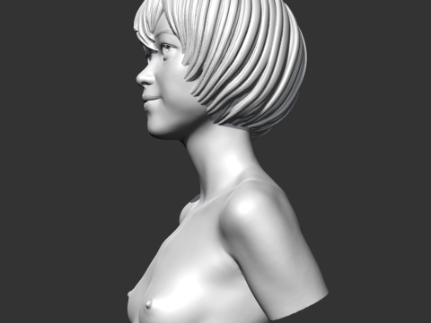 SC girl bust A 3D print model Modèles 3D en vedette