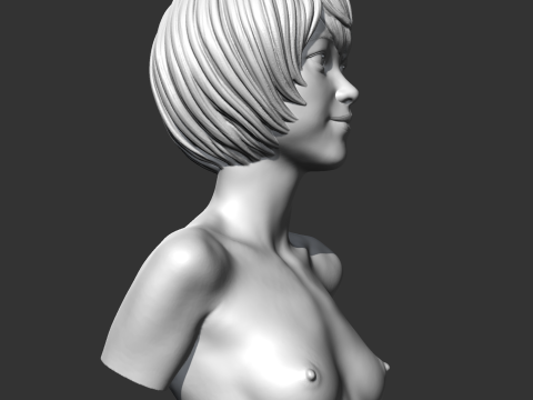 SC girl bust A 3D print model Modèles 3D en vedette