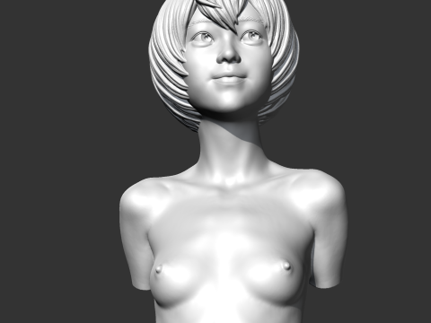 SC girl bust A 3D print model Modèles 3D en vedette