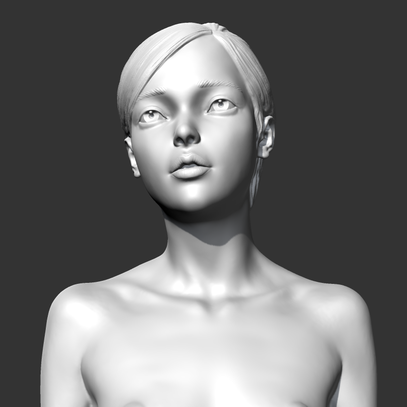 SC girl bust B 3D print model 3D Print Model .c4d .max .obj .3ds .fbx .stl .blend 