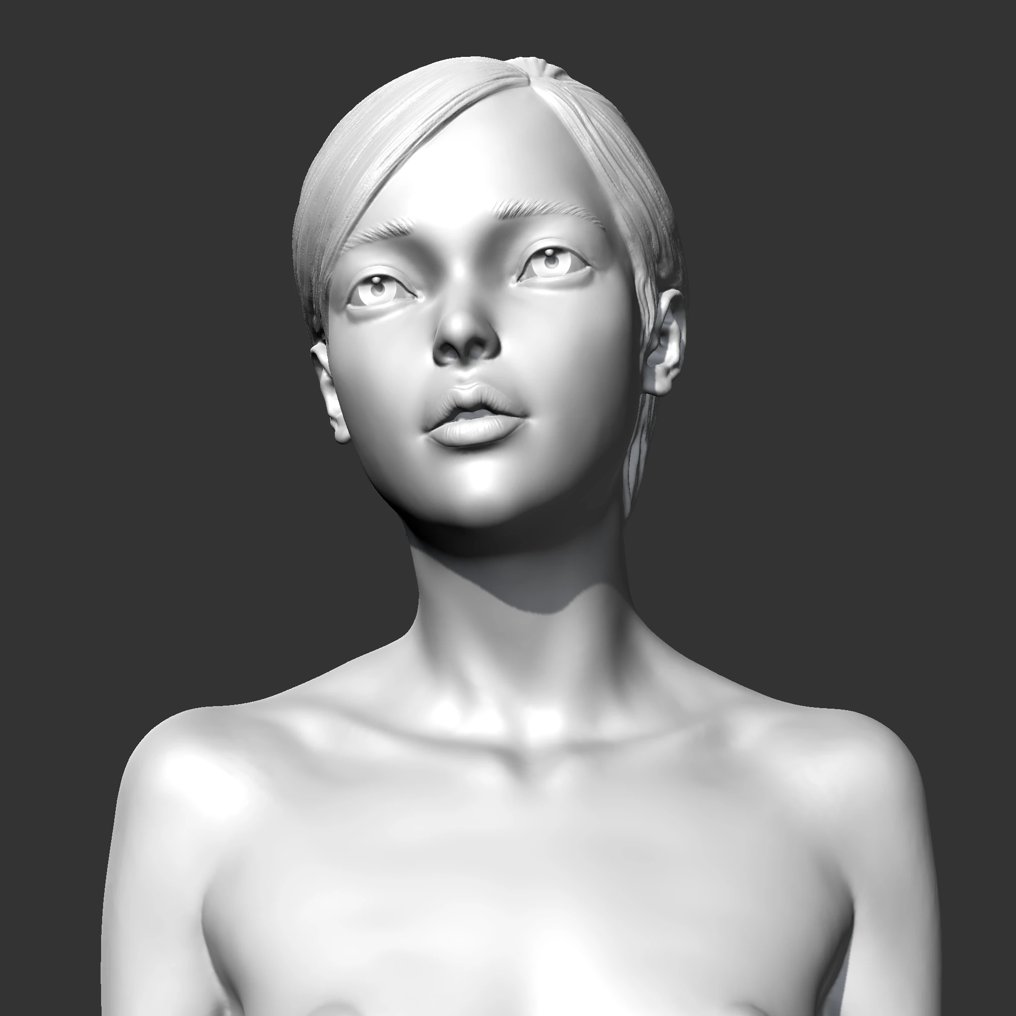 SC girl bust B 3D print model 3D Print Model .c4d .max .obj .3ds .fbx .stl .blend 