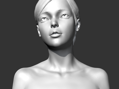 SC girl bust B 3D print model 3D प्रिंट मॉडल