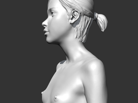 SC girl bust B 3D print model 3D Print Model