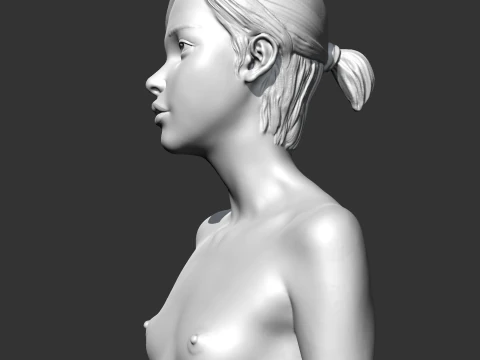 SC girl bust B 3D print model 3D Print Model