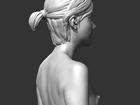 SC girl bust B 3D print model 3D Print Model
