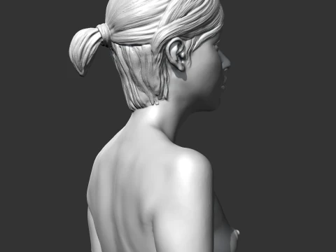 SC girl bust B 3D print model 3D Print Model