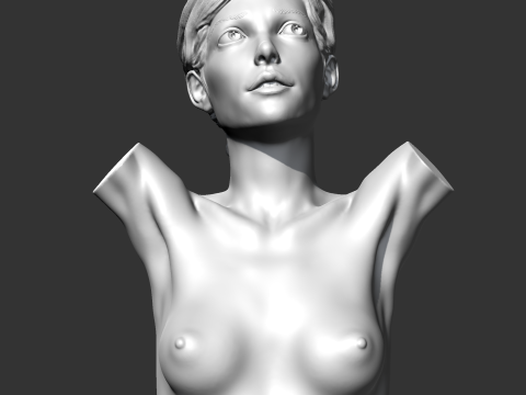 SC girl bust C 3D print model Model do druku 3D