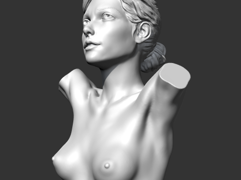 SC girl bust C 3D print model Model do druku 3D
