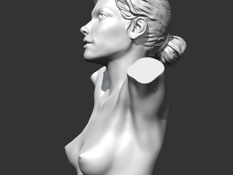 SC girl bust C 3D print model Model do druku 3D