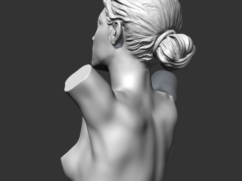 SC girl bust C 3D print model Model do druku 3D