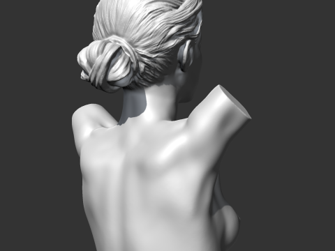 SC girl bust C 3D print model Model do druku 3D