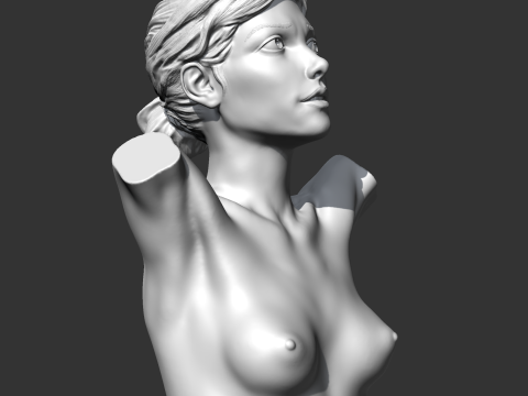 SC girl bust C 3D print model Model do druku 3D