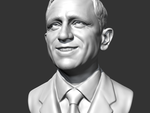 Daniel Craig 3D print model 3D Print Model