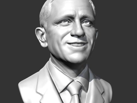 Daniel Craig 3D print model 3D Print Model
