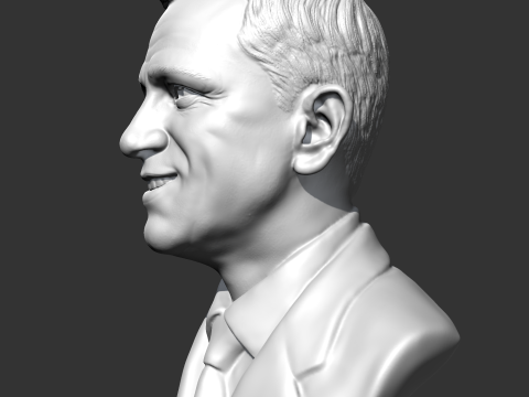 Daniel Craig 3D print model 3D Print Model