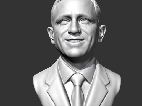 Daniel Craig 3D print model 3D Print Model