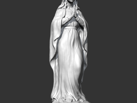 Virgin Mary Statue V2 3D print model 3D 打印模型