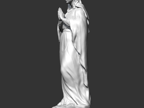 Virgin Mary Statue V2 3D print model 3D 打印模型