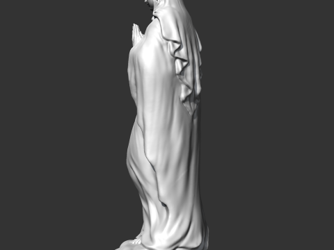 Virgin Mary Statue V2 3D print model 3D 打印模型