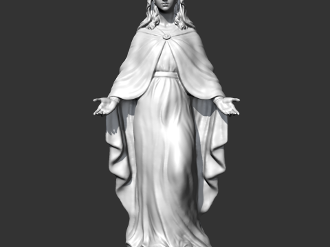 Virgin Mary Statue V3 3D print model Modello di stampa 3D