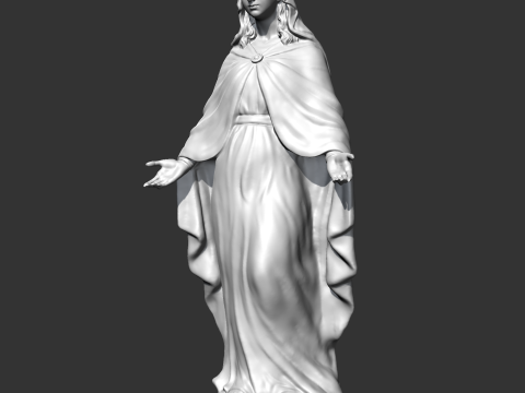 Virgin Mary Statue V3 3D print model 3D Принт Модель