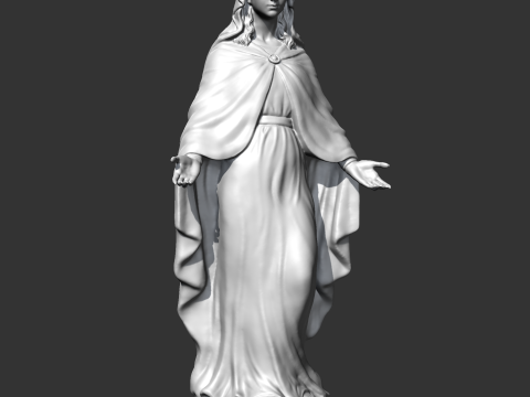 Virgin Mary Statue V3 3D print model 3D Принт Модель