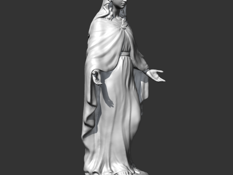 Virgin Mary Statue V3 3D print model 3D Принт Модель
