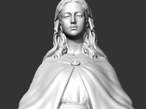 Virgin Mary Statue V3 3D print model 3D Принт Модель
