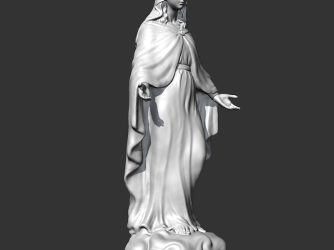 Virgin Mary Statue V3 3D print model 3D Принт Модель