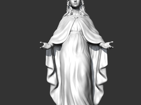 Virgin Mary Statue V3 3D print model 3D Принт Модель