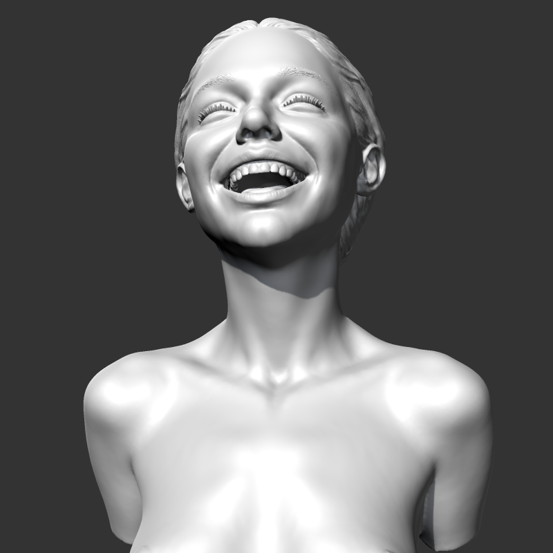 SC girl bust D 3D print model Modèles 3D en vedette .c4d .max .obj .3ds .fbx .stl .blend