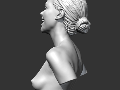 SC girl bust D 3D print model Modèles 3D en vedette