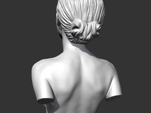 SC girl bust D 3D print model Modèles 3D en vedette