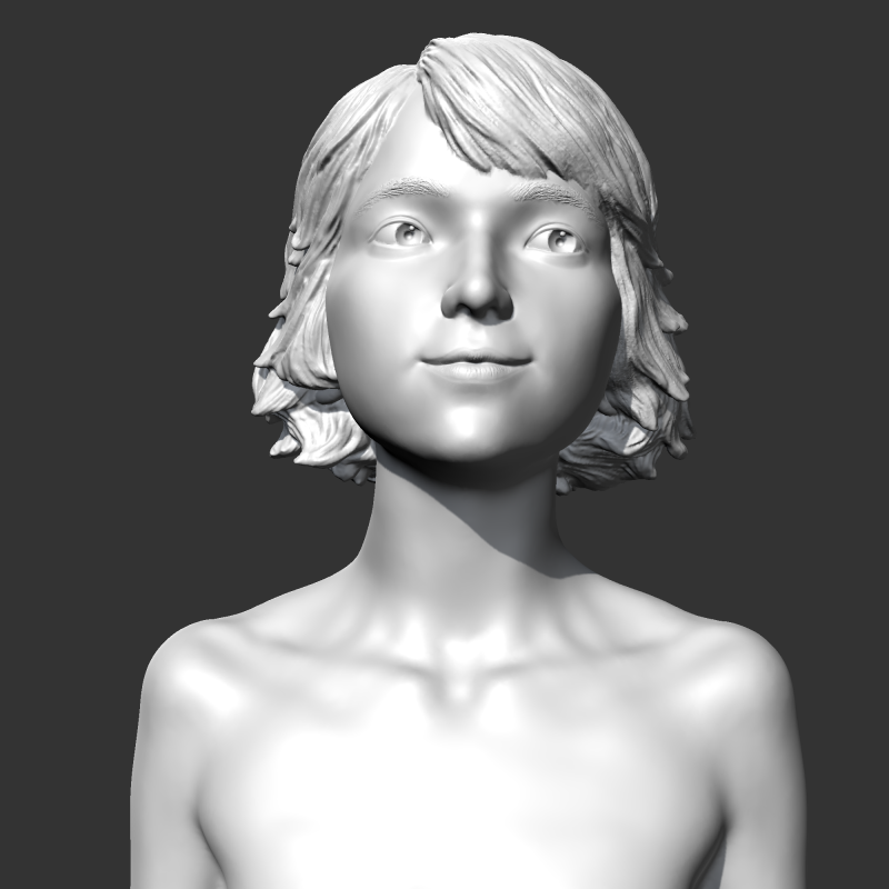 SC girl bust E 3D print model Modello di stampa 3D .c4d .max .obj .3ds .fbx .stl .blend